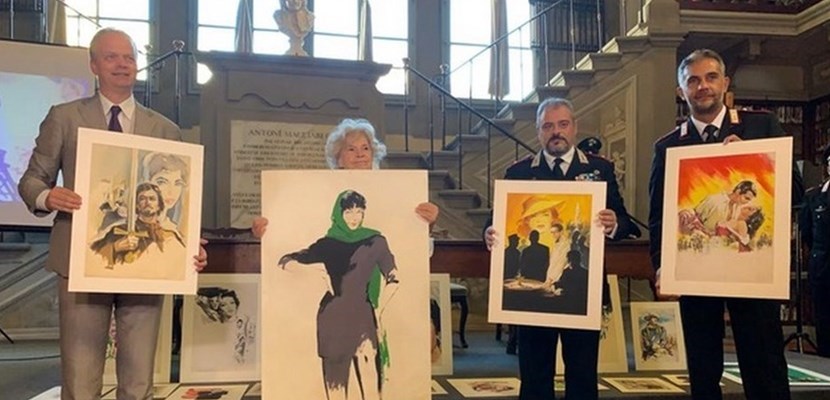 Alcune delle opere recuperate