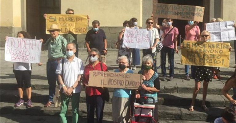 un momento del flash mob della scorsa settimana