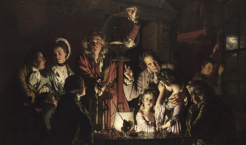 Esperimento su di un uccello inserito in una pompa pneumatica, di Joseph Wright of Derby