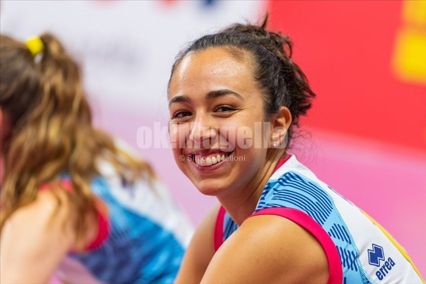 Il sorriso a fine partita della palleggiatrice del Savino del Bene Scandicci Letizia Camera (18)