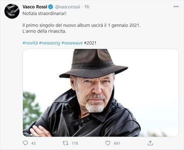 L'annuncio su Twitter