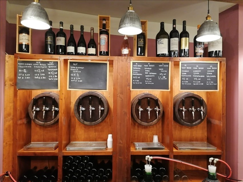 L'ampia scelta di ottimi vini sfusi