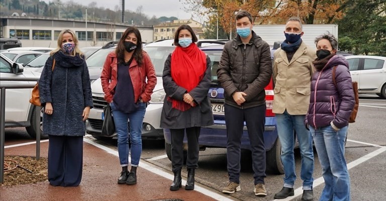 L'inaugurazione in piazza Puliti