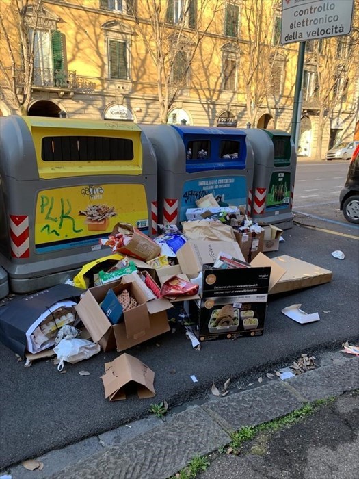 cassonetti straboccanti