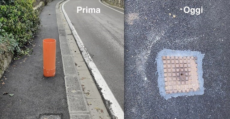 e i lampioni restano dall'altra parte della strada