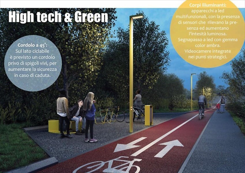 ecco come sarà la ciclabile