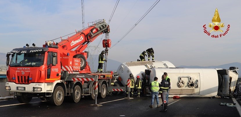 Incidente in autostrada. Foto di repertorio