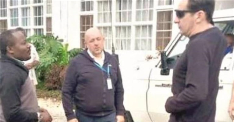 il convoglio rimasto vittima dell'attentato  prima della partenza