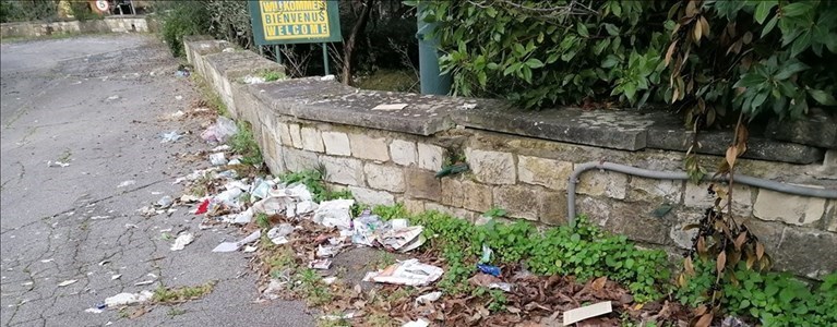 l'ingresso dell'ex camping