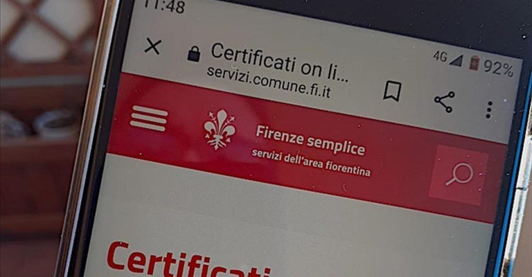 i certificati col telefono