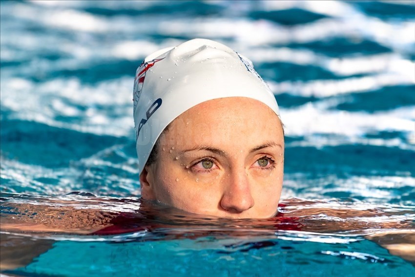 Una giocatrice della Rari Nantes Florentia.