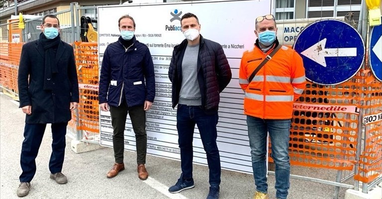 i lavori in via di Vacciano