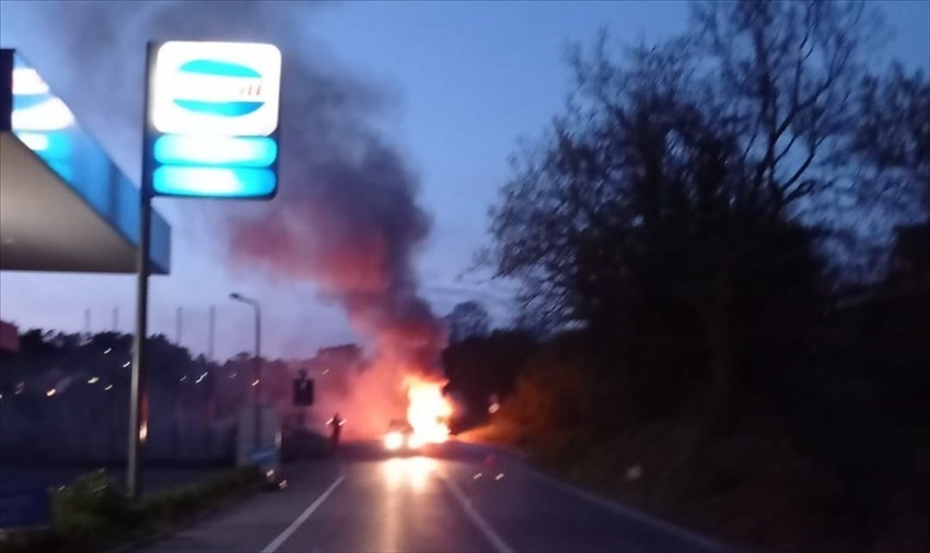 L'incendio sulle Croci