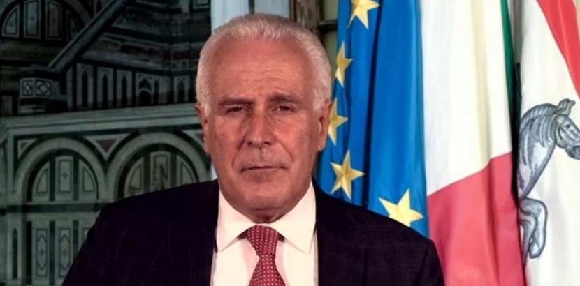 Eugenio Giani in conferenza stampa