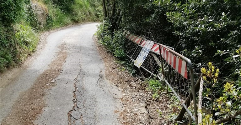la strada che sarà ripristinata