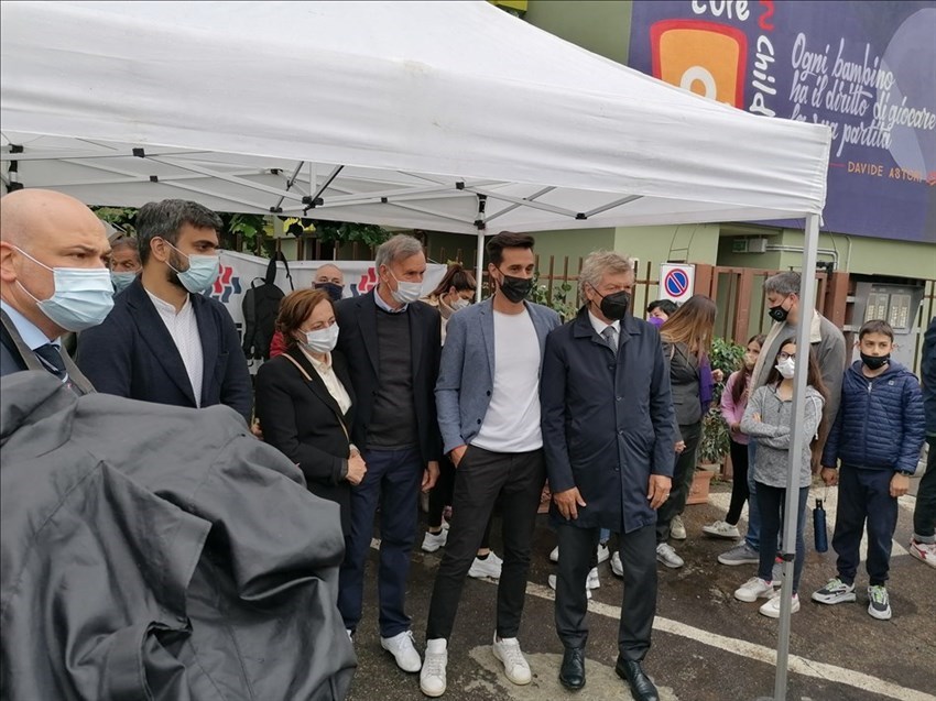 L'inaugurazione del murales