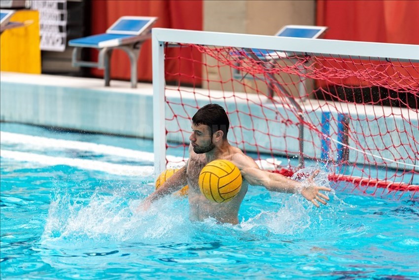 Il portiere della Rari Nantes Florentia Alessio Sammarco (13).