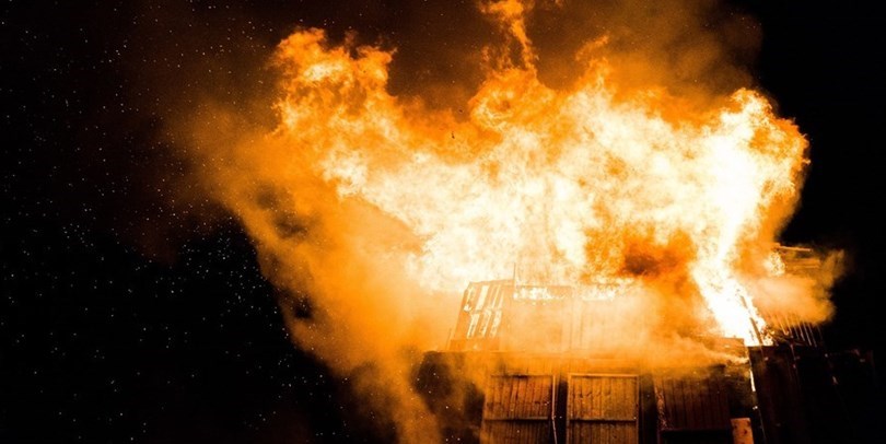 Incendio in autostrada. Immagine di repertorio