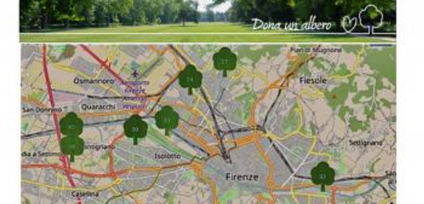 la mappa di Firenze verde