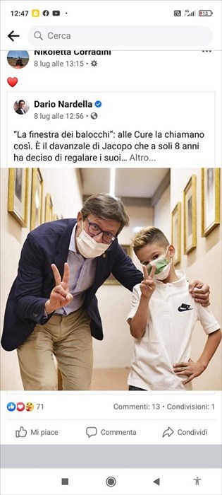 Jacopo ricevuto dal sindaco Dario Nardella
