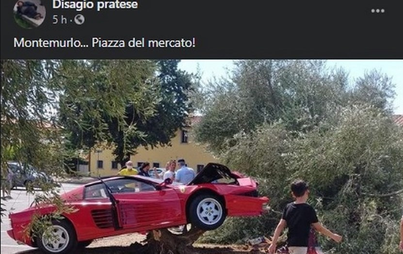 La Ferrari incidentata