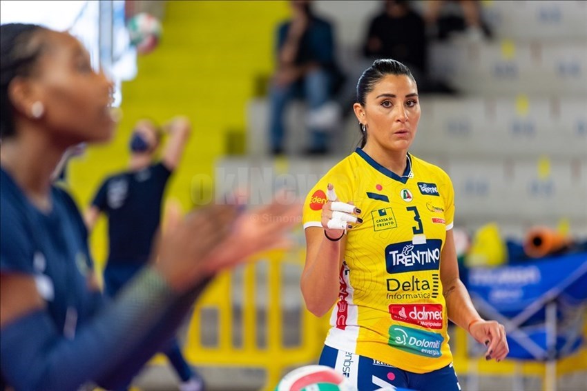 La schiacciatrice della Delta Despar Trentino Yamila Nizetich (3).