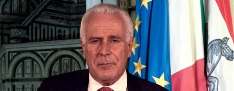 Eugenio Giani in conferenza stampa