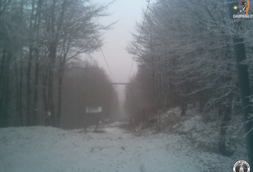 La prima neve sul Monte Falco