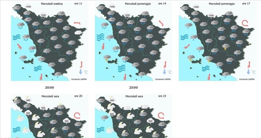 Le previsioni del Lamma