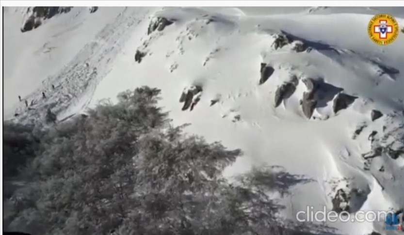 La slavina vista dall'alto