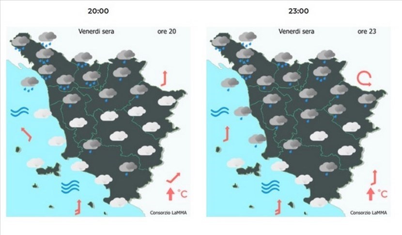 Meteo venerdì - Lamma