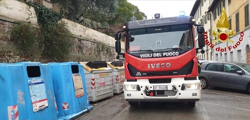 I pompieri sul posto