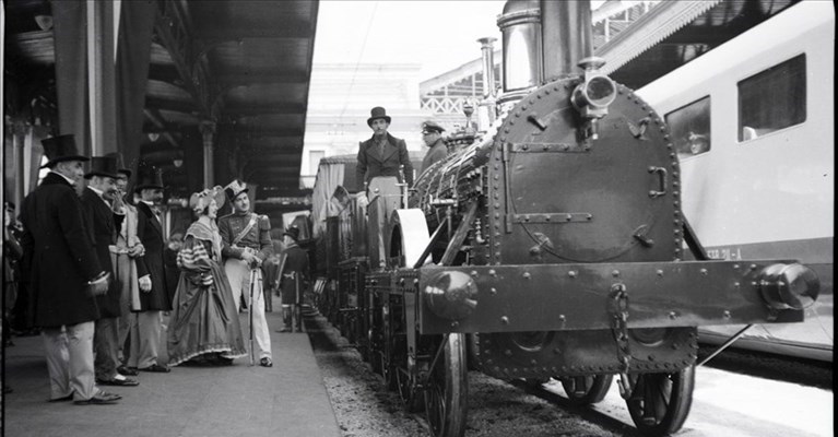 inaugurata la linea ferrata Roma - Napoli