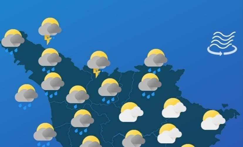 La carta meteo per domani