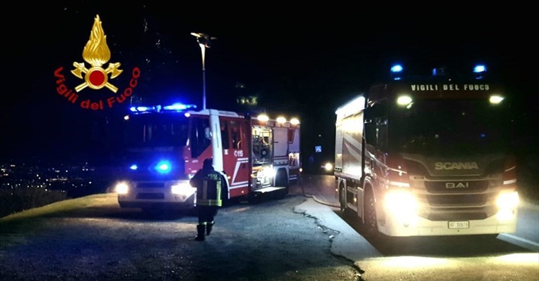 l'intervento dei Vigili del fuoco