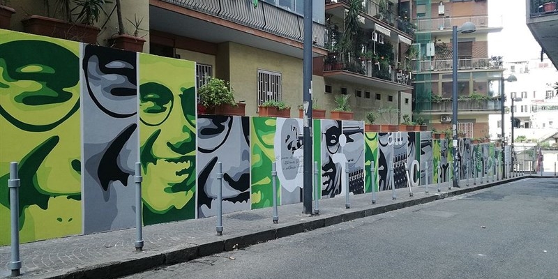 Il murales dedicato a Siani