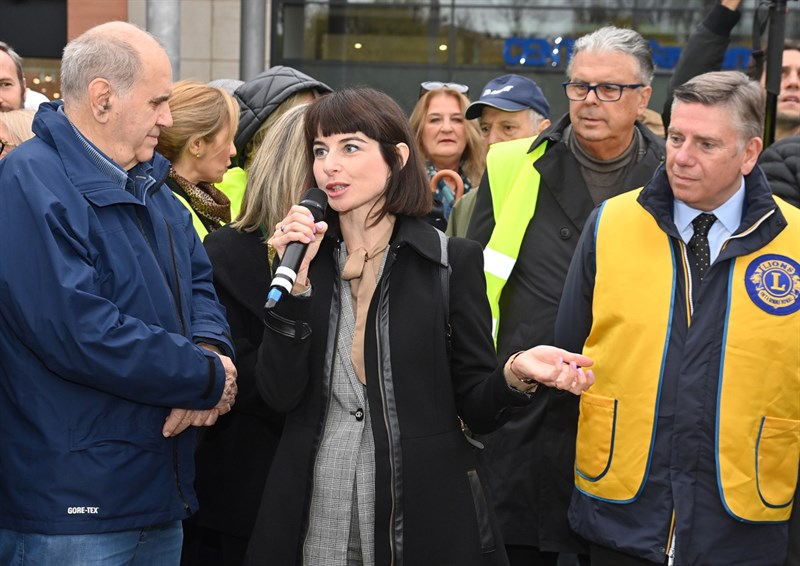 L'inaugurazione della statua dedicata a Bartali