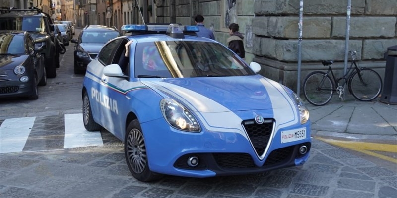 Polizia in azione in centro