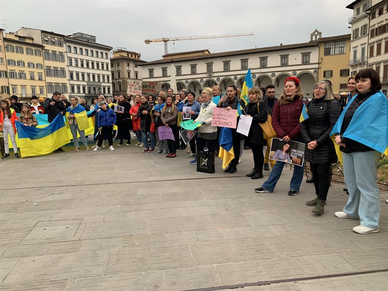 Sit-in per l'Ucraina
