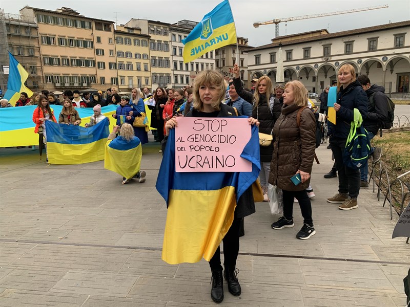 Sit-in per l'Ucraina