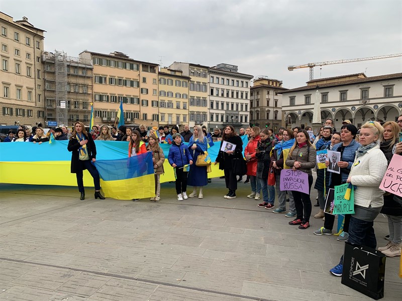 Sit-in per l'Ucraina