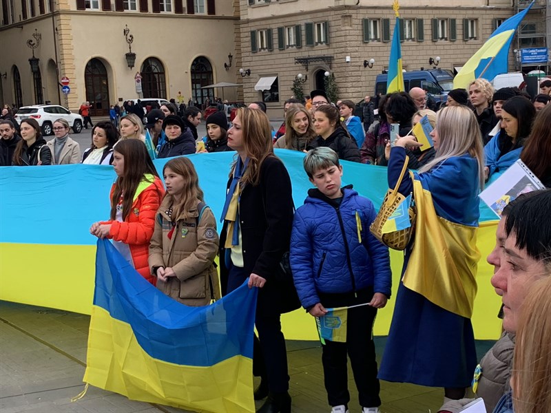 Sit-in per l'Ucraina