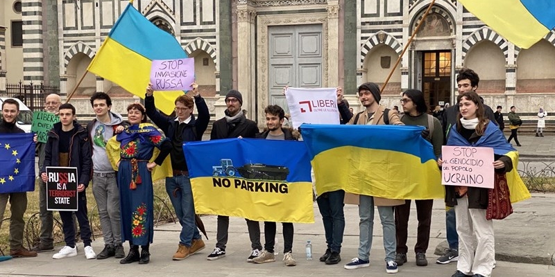 Sit-in per l'Ucraina