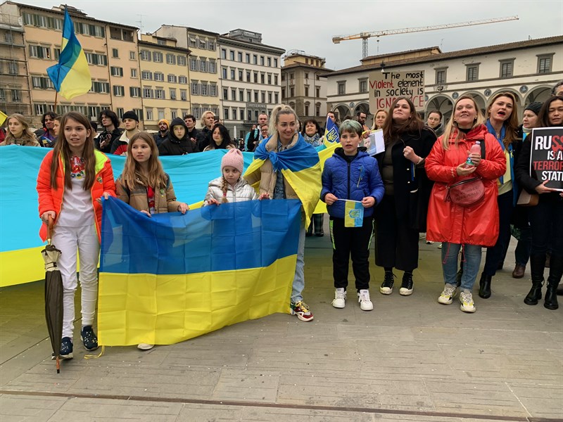 Sit-in per l'Ucraina