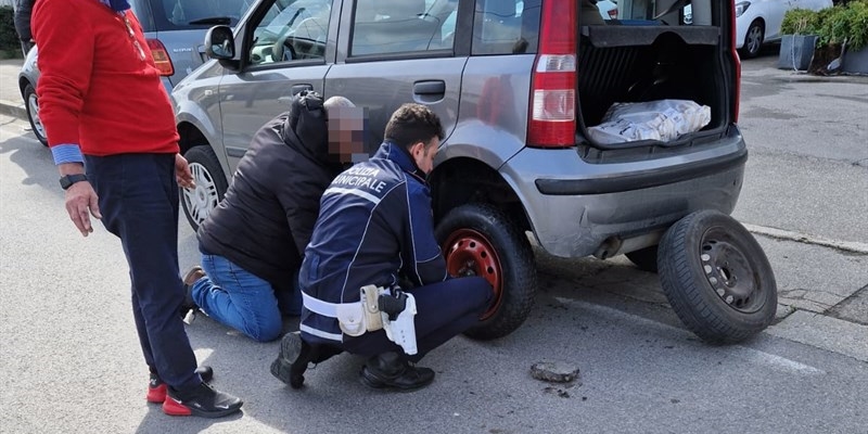 L'intervento degli agenti