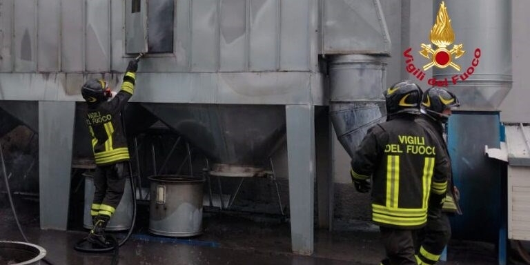 L'intervento dei Vigili del Fuoco