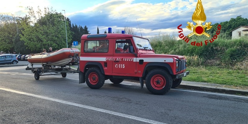 L'intervento dei Vigili del Fuoco