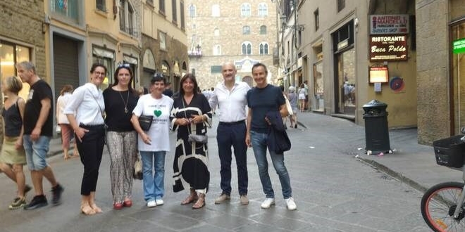 La delegazione ricevuta a Firenze