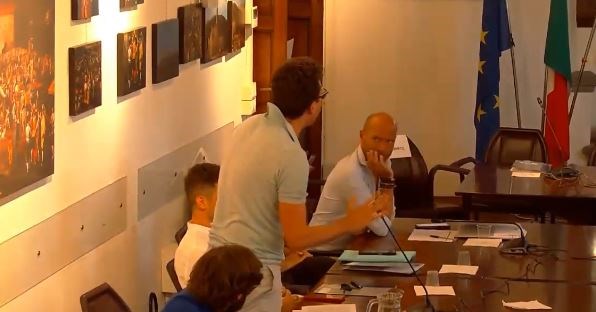 Un momento dell'intervento di Matteo Zoppini