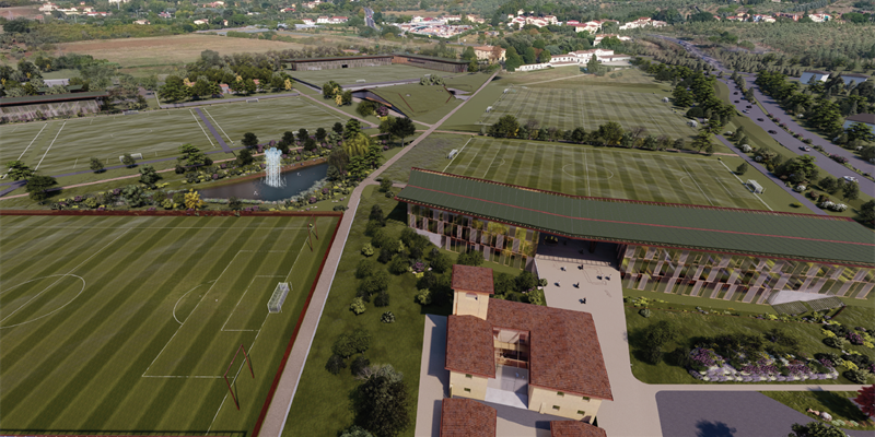 Viola Park vicino all'inaugurazione